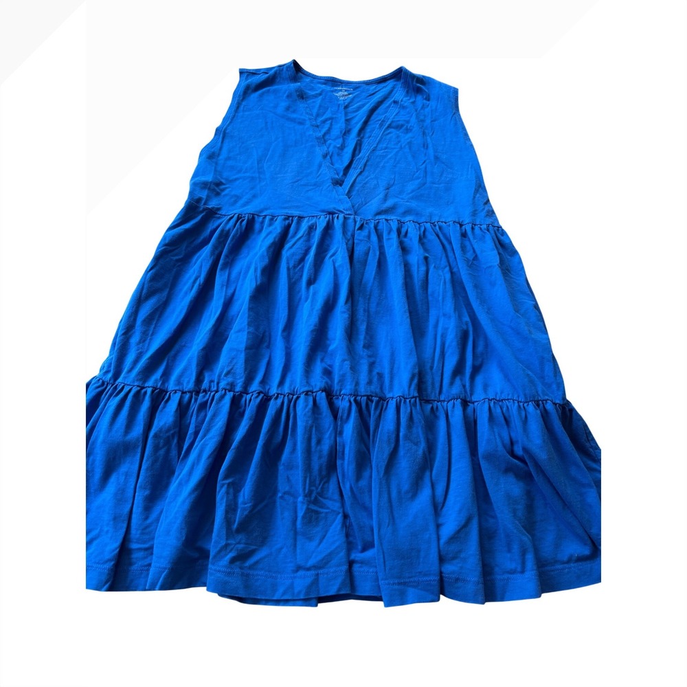 Summersalt Blue Sleeveless Tiered Babydoll Mini Dress V-Neck M
